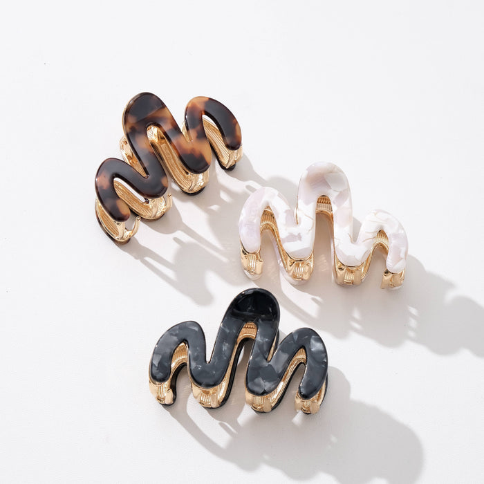 Mini Squiggle Metal Claw Clip