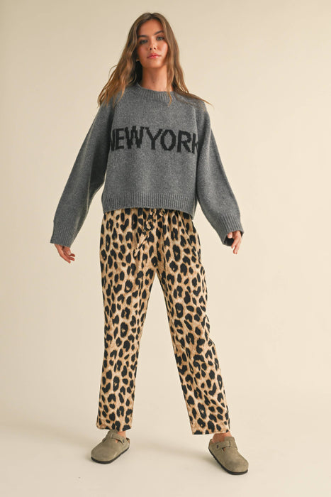 LEOPARD PRINT PANTS