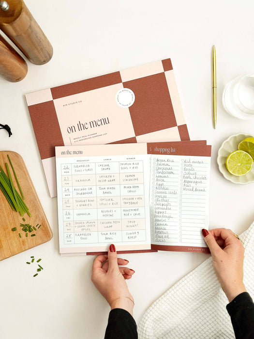 Meal Planner with Perforated Grocery List Notepad