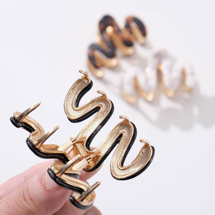 Mini Squiggle Metal Claw Clip