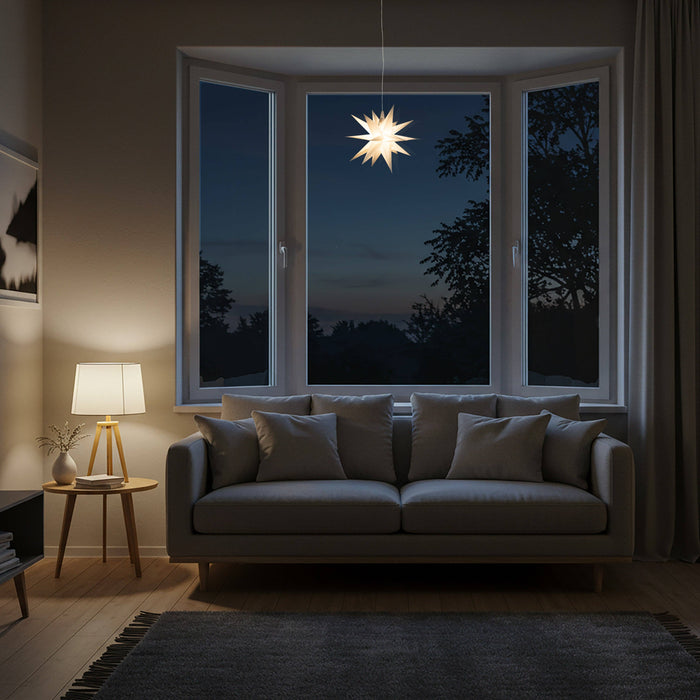 Moravian Star 12" White Paper Lantern Star