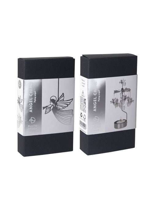 Rotary Candleholder, Flying Angel, Silver