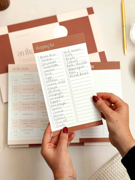 Meal Planner with Perforated Grocery List Notepad