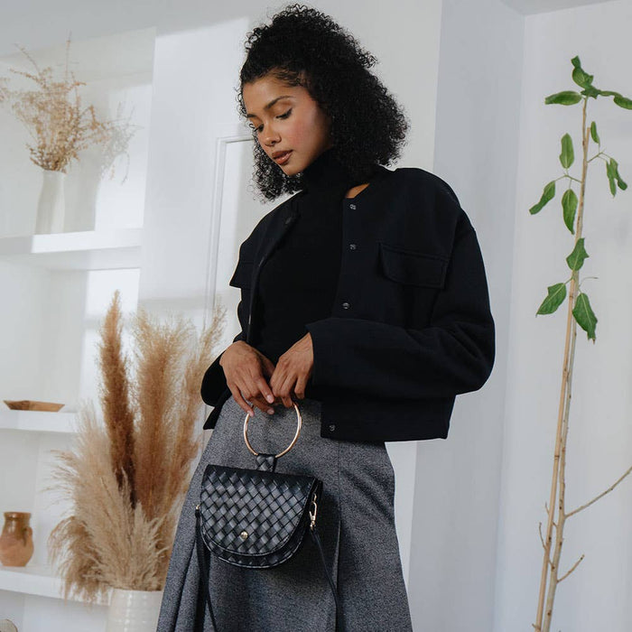 Felix Silver Recycled Vegan Top Handle Bag