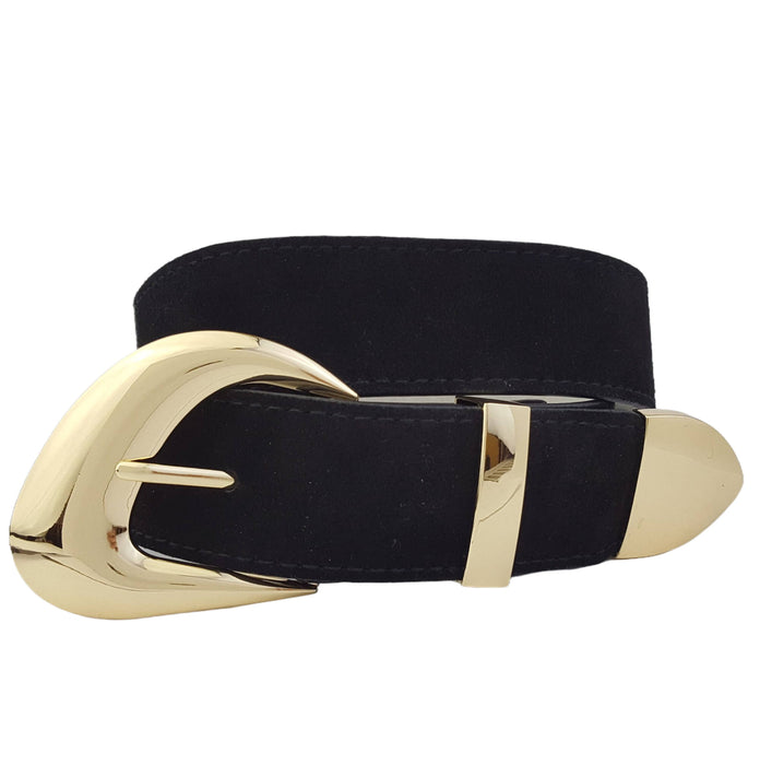 Suede Leather Belt Trendy Buckle