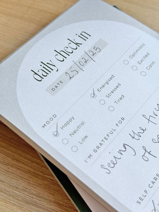 Daily Wellbeing Notepad: Mood Tracker, Gratitude & Self Care