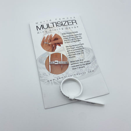 Ring sizer and instructions.